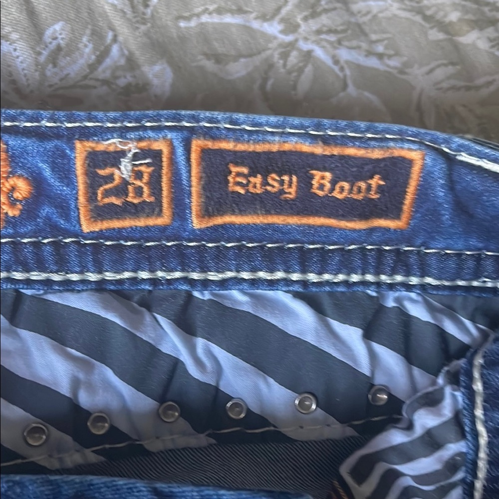 Rock Revival Dark Blue Denim with White Stitching - Picture 10 of 16